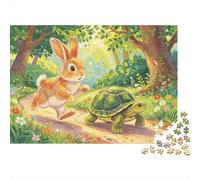 The Tartaruga Terrestre Puzzle for Adults 1000Pc Recyclable Paper The Hare Puzzles Gioco Educativo Challenge Ideal for Family And Friends Regalos 38x26cm/1000pcs