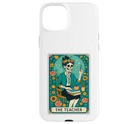 The Teacher Tarot Card Skeleton Vintage Classroom Halloween Custodia per iPhone 15 Plus