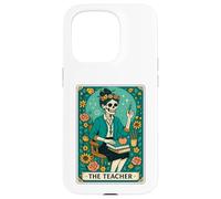 The Teacher Tarot Card Skeleton Vintage Classroom Halloween Custodia per iPhone 15 Pro
