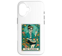 The Teacher Tarot Card Skeleton Vintage Classroom Halloween Custodia per iPhone 16