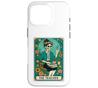 The Teacher Tarot Card Skeleton Vintage Classroom Halloween Custodia per iPhone 16 Pro