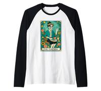 The Teacher Tarot Card Skeleton Vintage Classroom Halloween Maglia con Maniche Raglan