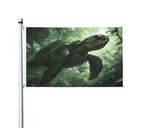The Tears of Turtles - Bandiera double-face, 9 x 1,5 m, resistente, per decorazioni da esterno e giardino, stampa su entrambi i lati, facile da installare