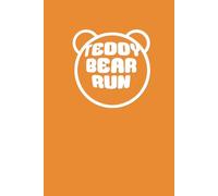 The Teddy Bear Run #TeamTBR Notebook Gloss Orange and White Logo 6X9 INCH Lined 100 Page