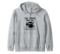 The Tempo Is What I Say It Is Funny Drummer Batteria Felpa con Cappuccio