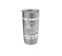 The Tempo Is Whatever I Say It Is Maglietta Funny Cool Drummer Bicchiere termico in acciaio inox doppia parete