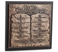 The Ten Commandments - Scultura in bronzo martellato, 21 x 21 cm