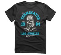 The Terminator Los Angeles 1984 T-Shirt Da Uomo Nero Manica Corta Collo Rotondo