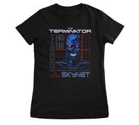 The Terminator T-800 Maglietta Donna Scollo Rotondo Manica Corta Nera