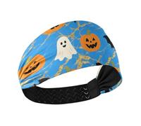The Terrificante Blu Halloween Bat Fasce di raffreddamento per capelli delle donne Capelli elastici per la corsa Corsa Escursionismo Palestra