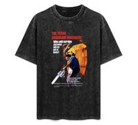 The Texas Chain Saw Massacre Movie Poster Men's T-Shirt Unisex White Tee Clothing XXL