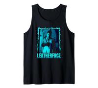The Texas Chainsaw Massacre Retro Blue Leatherface Horror Canotta