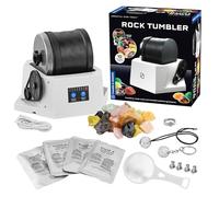 The Thames & Kosmos Rock Tumbler Essential STEM Tool | Durevole, a prova di perdite, corpo che riduce il rumore, timer integrato, collezioni Polish & Shine Kids Rock, include campioni autentici e