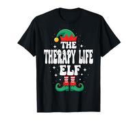 The Therapy Life Elf - Divertente Famiglia Natalizia Abbinata Maglietta