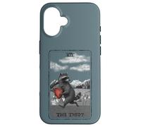 "The Thief" Tarocco ispirato nero & bianco carino procione arte Custodia per iPhone 16