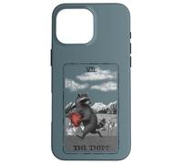 "The Thief" Tarocco ispirato nero & bianco carino procione arte Custodia per iPhone 16 Pro Max