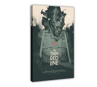 The Thin Red Line - Poster su tela, decorazione per camera da letto, ufficio, stanza, regalo, 20 x 30 cm