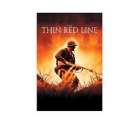 The Thin Red Line - Poster su tela, decorazione per camera da letto, ufficio, stanza, regalo, 60 x 90 cm