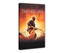 The Thin Red Line - Poster su tela, decorazione per camera da letto, ufficio, stanza, regalo, 60 x 90 cm