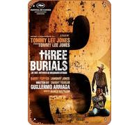 The Three Burials of Melquiades Estrada 2005 Metallo Retro Tin Sign Decorazione da parete 30,5 x 20,3 cm Poster Film Look Vintage