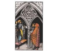 The Three of Pentacles: 156 College Ruled Lined Pages (78 leaves), 5x8 Notebook, Journal, Diary, Planner featuring image of The Three of Pentacles Tarot card