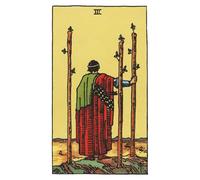 The Three of Wands: 156 College Ruled Lined Pages (78 leaves), 5x8 Notebook, Journal, Diary, Planner featuring image of The Three of Wands Tarot card