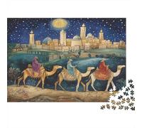 The Three Wise Men on Camels,Cartone animato Puzzle Per Adulti 70x50cm/1000pcs,Giochi Di Sfida