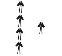 The Tie Blacw Broache Clothes Lapel Hat Bow Big Bowknot Bowtie Women Brooch for Dress Pin Aesthetic Ribbon Black