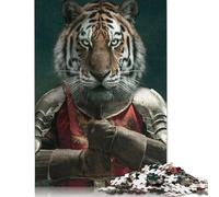 The Tiger Warrior Jigsaw Puzzle Impossibili 1000Pcs Decorazione Per La Casa. Giochi Rilassamento E Intelligence Per Adulti E Bambini Da 12 Anni 1000pcs (75x50cm)