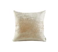 THE-TINOART Federa per cuscino in velluto e poliestere, lussuosa moderna quadrata, per hotel, cuscino decorativo per divano, soggiorno, camera da letto, auto, 55 x 55 cm, beige/oro