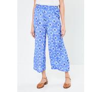 The Tiny Big Sister - Cross Stitch Flowers Patch Pockets Trousers Blu - Abbigliamento 40 Blu