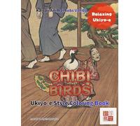 The Tiny Floating World: Miniature Bird Coloring Book: Find Big Peace in Little Fluff-Balls with Sophisticated Ukiyo-e Art for Adults