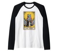 The Tower - Tiragraffi per tarocchi, motivo: gatto mistico Maglia con Maniche Raglan