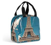 The Towering Iron Tower - Borsa portapranzo per donne e uomini, portatile, isolata, con manico, a prova di perdite, riutilizzabile, per lavoro, picnic, viaggi