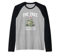 The Tree Is Lit Funny Christmas Maglia con Maniche Raglan