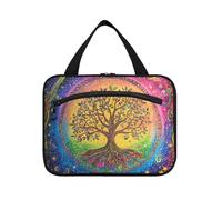 The Tree Life Colorful Hanging Large Toiletry Bags per le donne con gancio, Designer Unisex Snack Bag per le donne Viaggio Zaino estuche para brochas maquillaje L