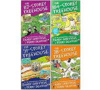 The Treehouse Storey Books 6 - 9 Collection Set di Andy Griffiths e Terry Denton (La casa sull'albero di 117 piani, La casa sull'albero di 104 piani, La casa sull'albero di 91 piani, La casa sull'alb