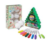 The Treemendous Ornament Decorator - Christmas Tree Ornament Decorating Kit & 6 Pack Ornament Combo Pack - Holiday Arts and Crafts Activity for Kids Ages 3 and Up