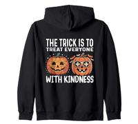 The Trick Is To Treat Everyone with Kindness Cute Awareness Felpa con Cappuccio