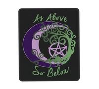 The Triple Moon Goddess Wiccan Pentagram Mousepad Portatile Tappetino per Mouse Piccolo Mouse Pad per Pc Lavoro Ufficio 25X30Cm