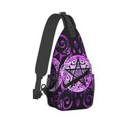 The Triple Moon Goddess Wiccan Pentagram Symbol Unisex Borsas A Spalla Leggera Borsa Monospalla Multitasche Zaino Monospalla Per Trekking Lavoro Escursionismo