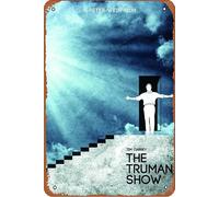 The Truman Show (1998) Targa in metallo con scritta in lingua inglese "The Truman Show" (1998), decorazione da parete, stile vintage, retrò, 20,3 x 30,5 cm