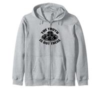 The Truth Is out There Maglietta Alien Spaceship Shuttle Tee Felpa con Cappuccio