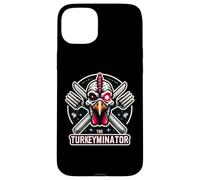 The Turkeyminator Divertente Ringraziamento Turchia cena scherzo gioco di parole Custodia per iPhone 15 Plus