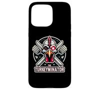 The Turkeyminator Divertente Ringraziamento Turchia cena scherzo gioco di parole Custodia per iPhone 15 Pro Max