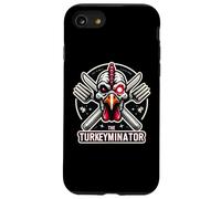 The Turkeyminator Divertente Ringraziamento Turchia cena scherzo gioco di parole Custodia per iPhone SE (2020) / 7/8