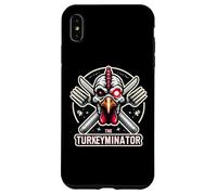 The Turkeyminator Divertente Ringraziamento Turchia cena scherzo gioco di parole Custodia per iPhone XS Max