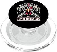 The Turkeyminator Divertente Ringraziamento Turchia cena scherzo gioco di parole PopSockets PopGrip per MagSafe