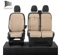 The Tutti Nuovo Transit Custom Anteriore Seat Cover Similpelle (2025 Su) 2-Tone