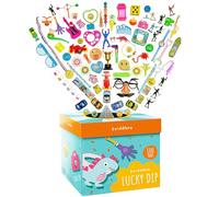 THE TWIDDLERS 100 Giocattoli per Feste di Compleanno con Scatola per Bambini, Mystery Box Giochi, Gadget Tombola Sorpresa Pignatta